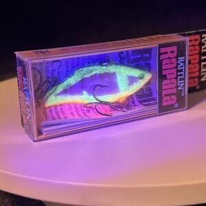 Vintage Rattlin Rapala Fishing Lure Hard Bait Sinking Plongeant 2” IRELAND Glows